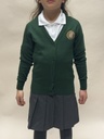 Girl's green cardigan