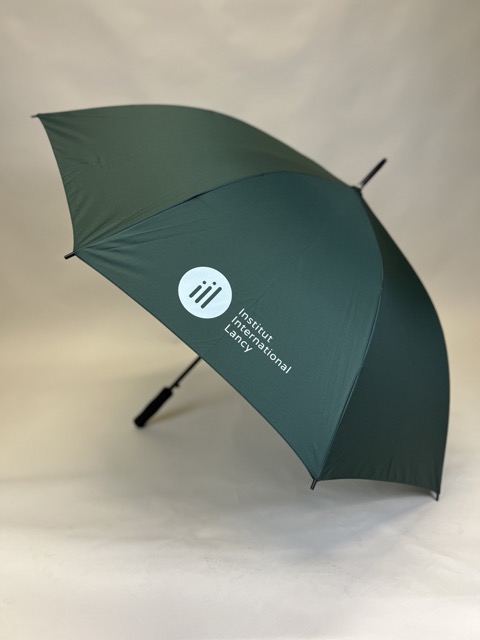 Parapluie vert avec logo IIL