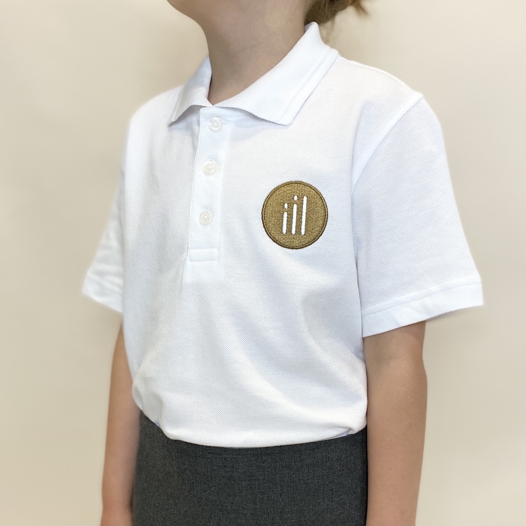 Short-sleeved white polo