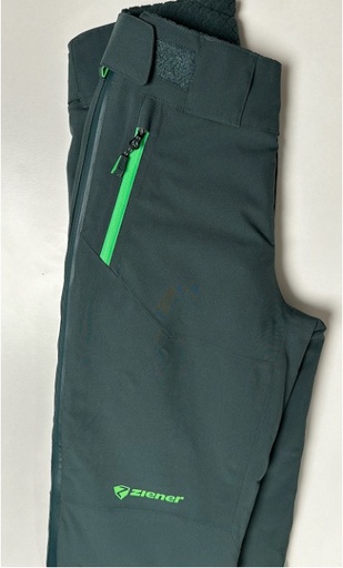 Pantalon de ski en vert (Ziener), plus de détails en bas